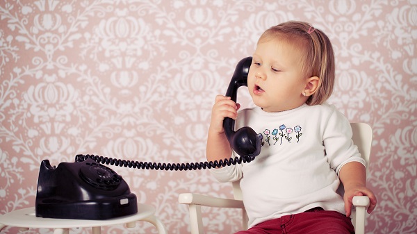 Child talking on phone