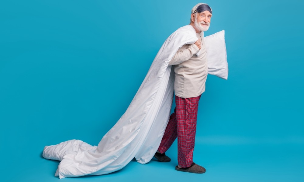 Man With Duvet