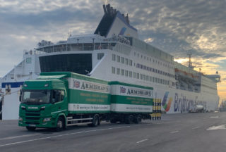 Removal truck and ferry