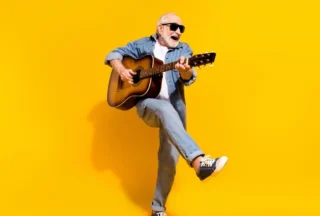 Cool Old Guy With Guitar