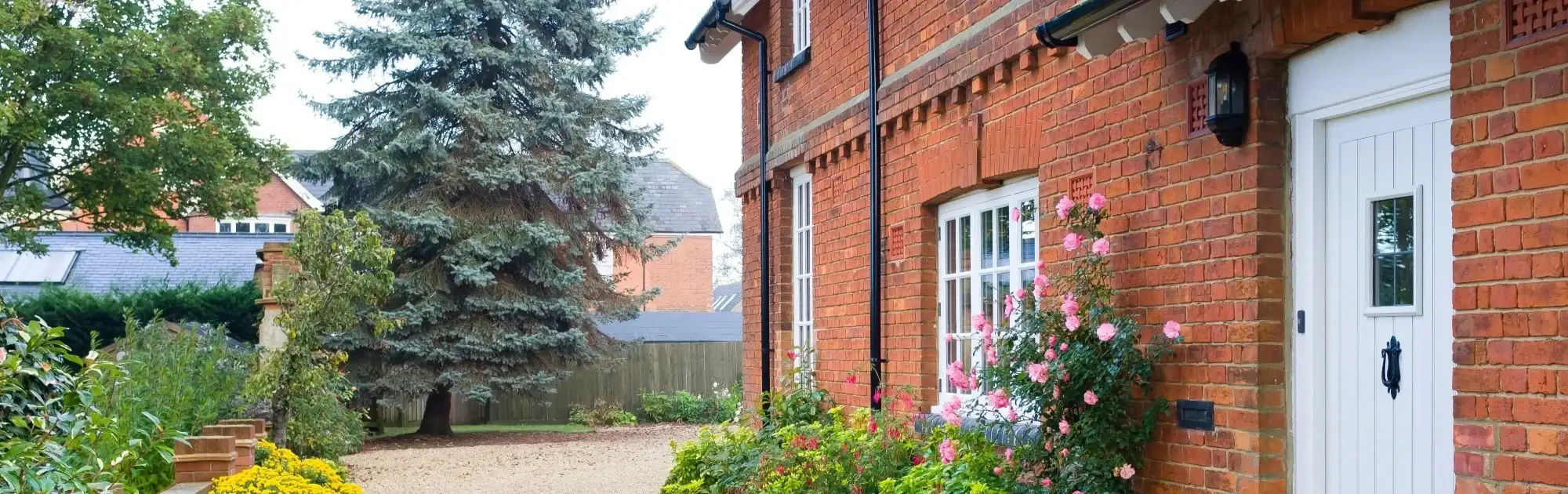House, white front door - Exterior