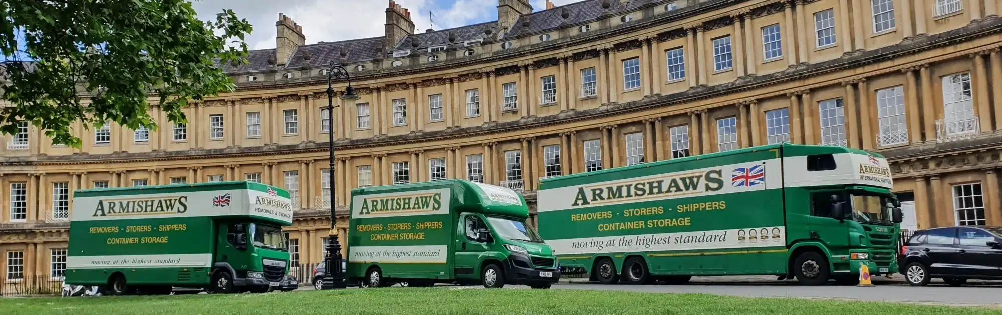 Removal trucks in Bath
